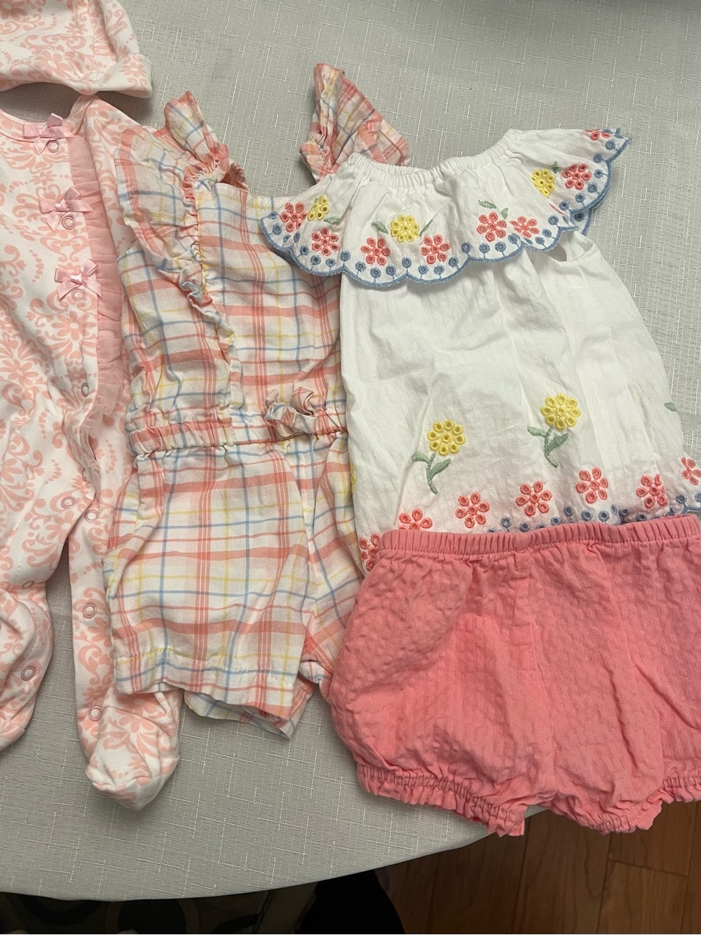 NWOT Baby Girls Ralph Lauren & Little Me Newborn & 3 Months Clothing LOT Pajamas - Picture 2 of 9